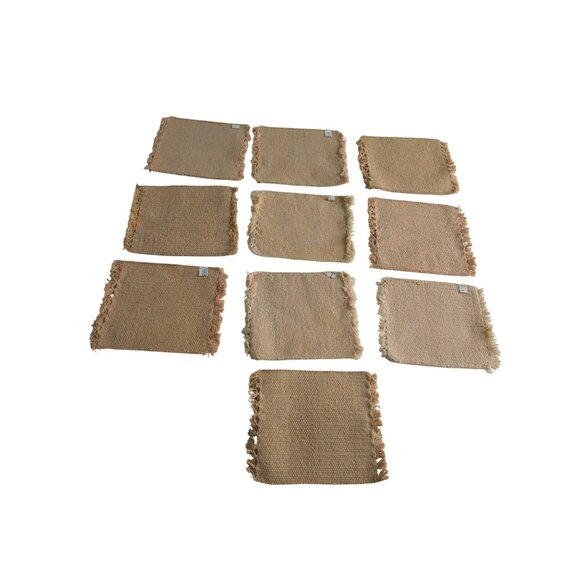 Vintage Southwest Woven Cotton Mug Rug Coasters El Paso Saddle Blanket Co GUC - Picture 13 of 16